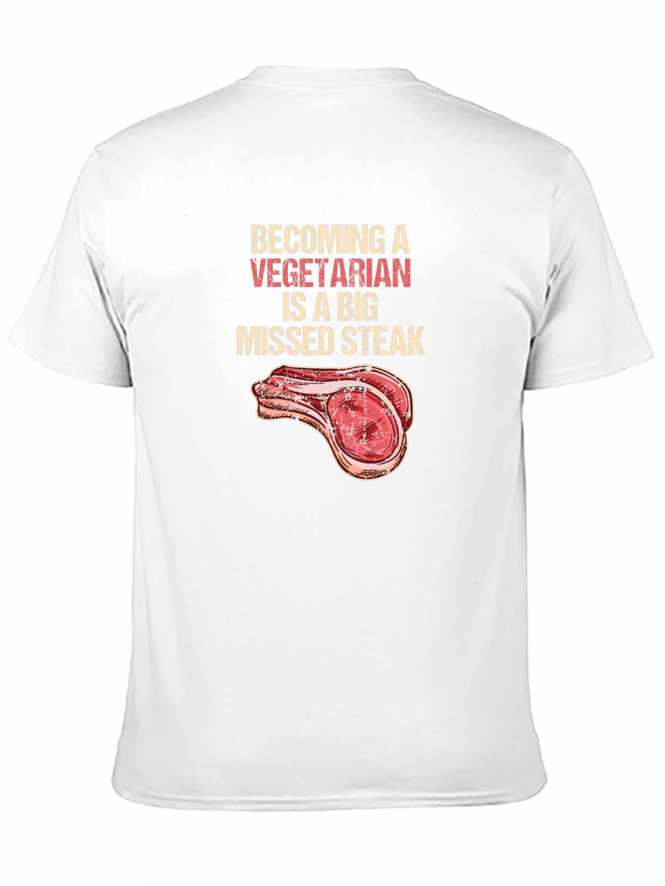 Becoming Vegetarian Missed Steak Black T-Shirt