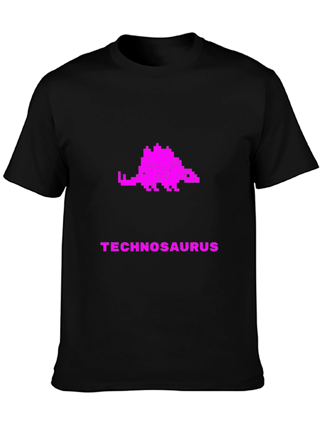 Technosaurus Pixel Art Graphic T-Shirt