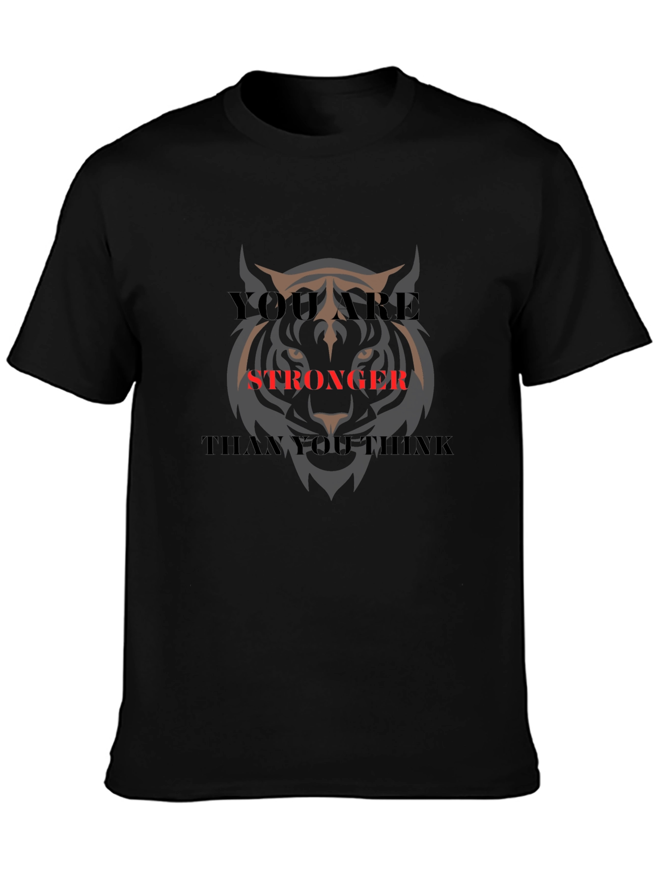 Motivational Lion Graphic Print Mens T-Shirt
