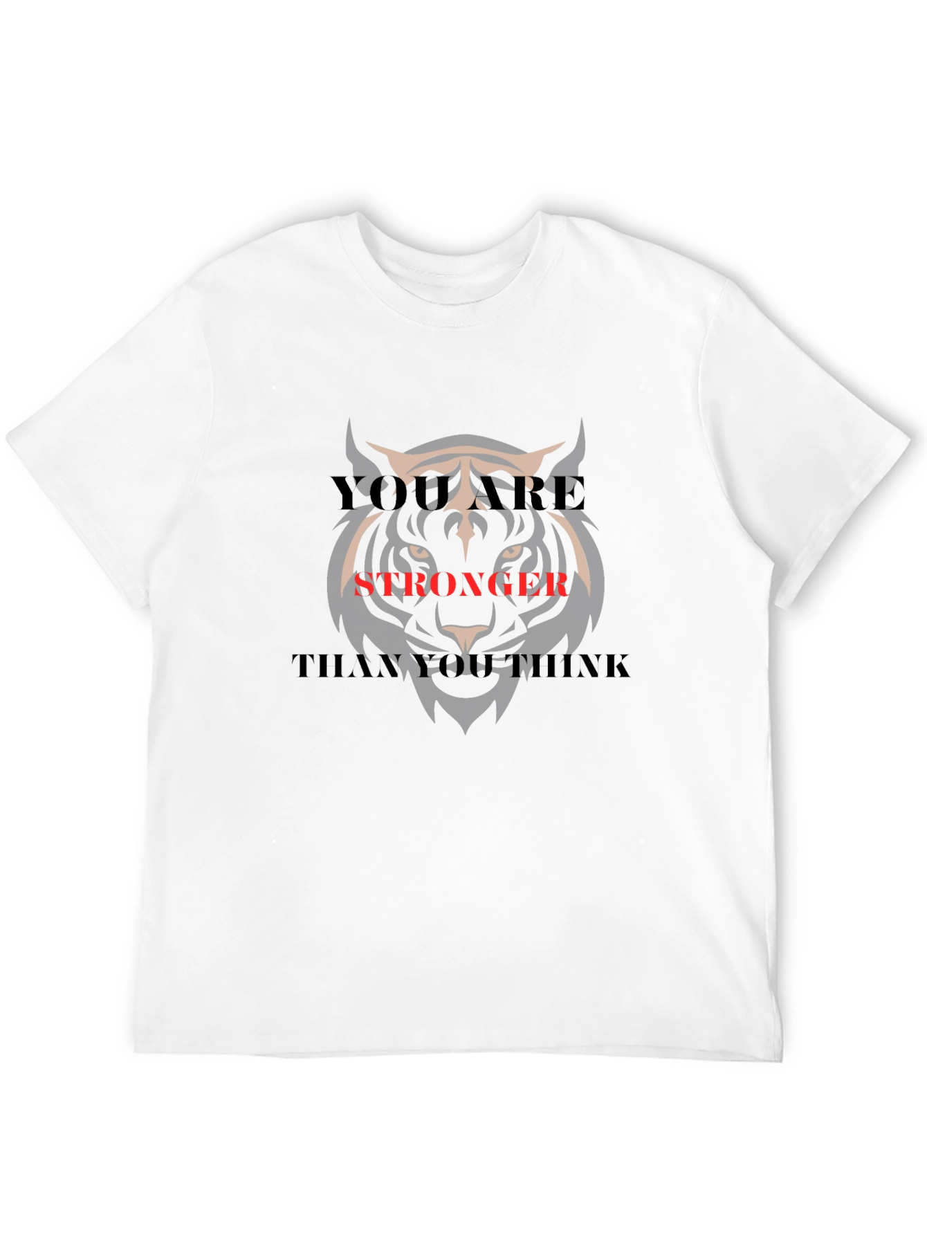 Motivational Lion Graphic Print Mens T-Shirt