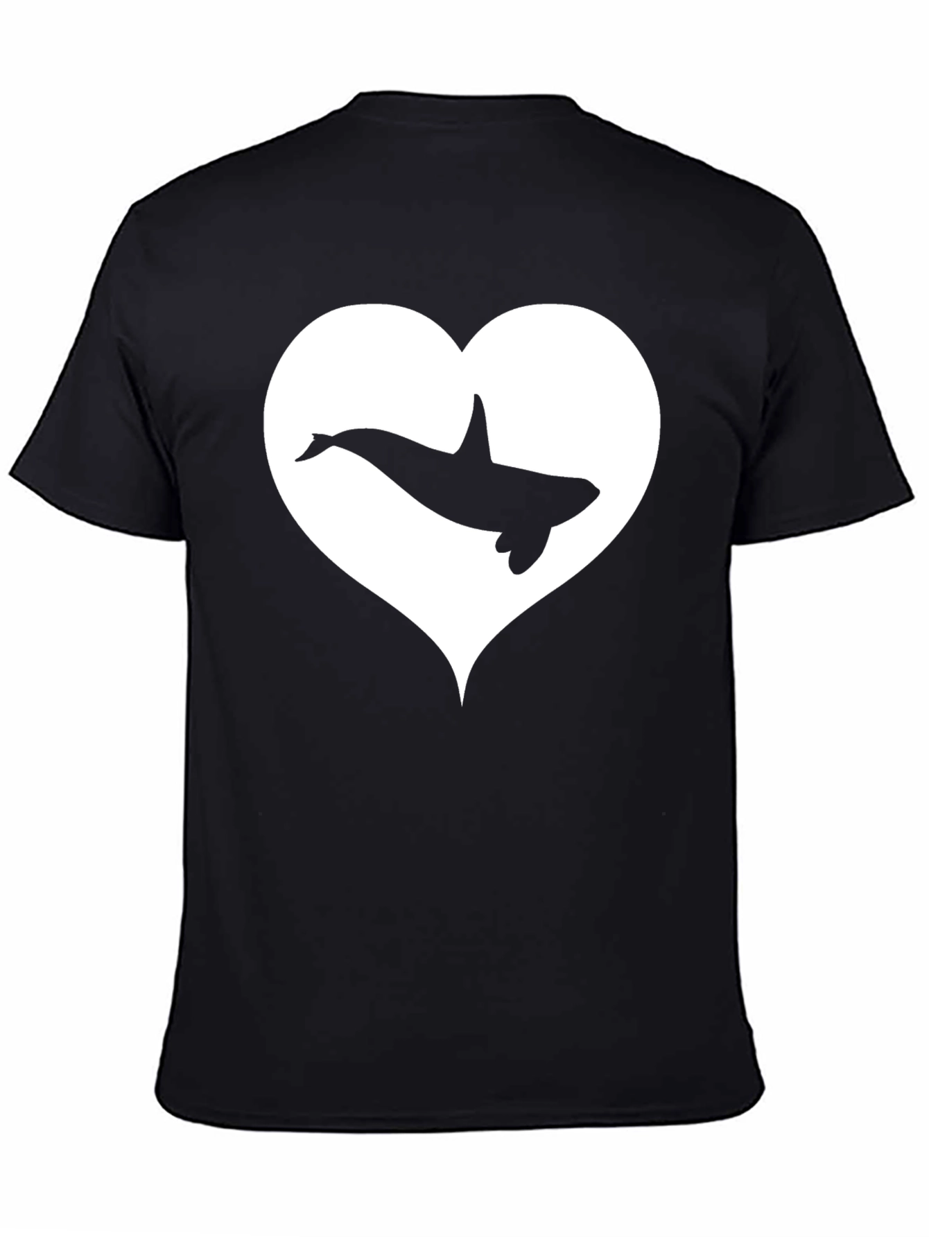 Orca Heart T-Shirt - Black Cotton Graphic Tee