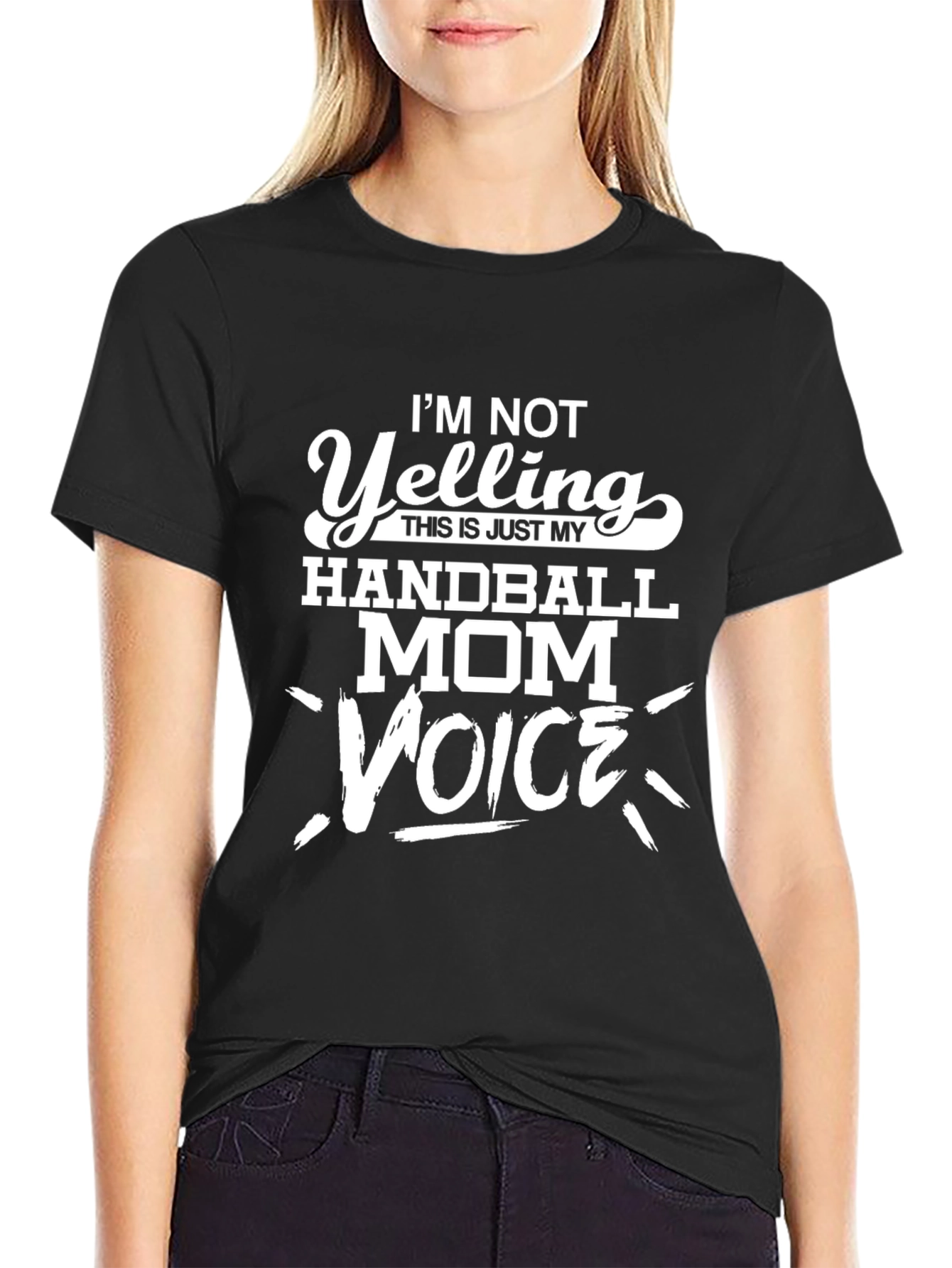 Handball Mom Voice T-Shirt - Funny Slogan Tee