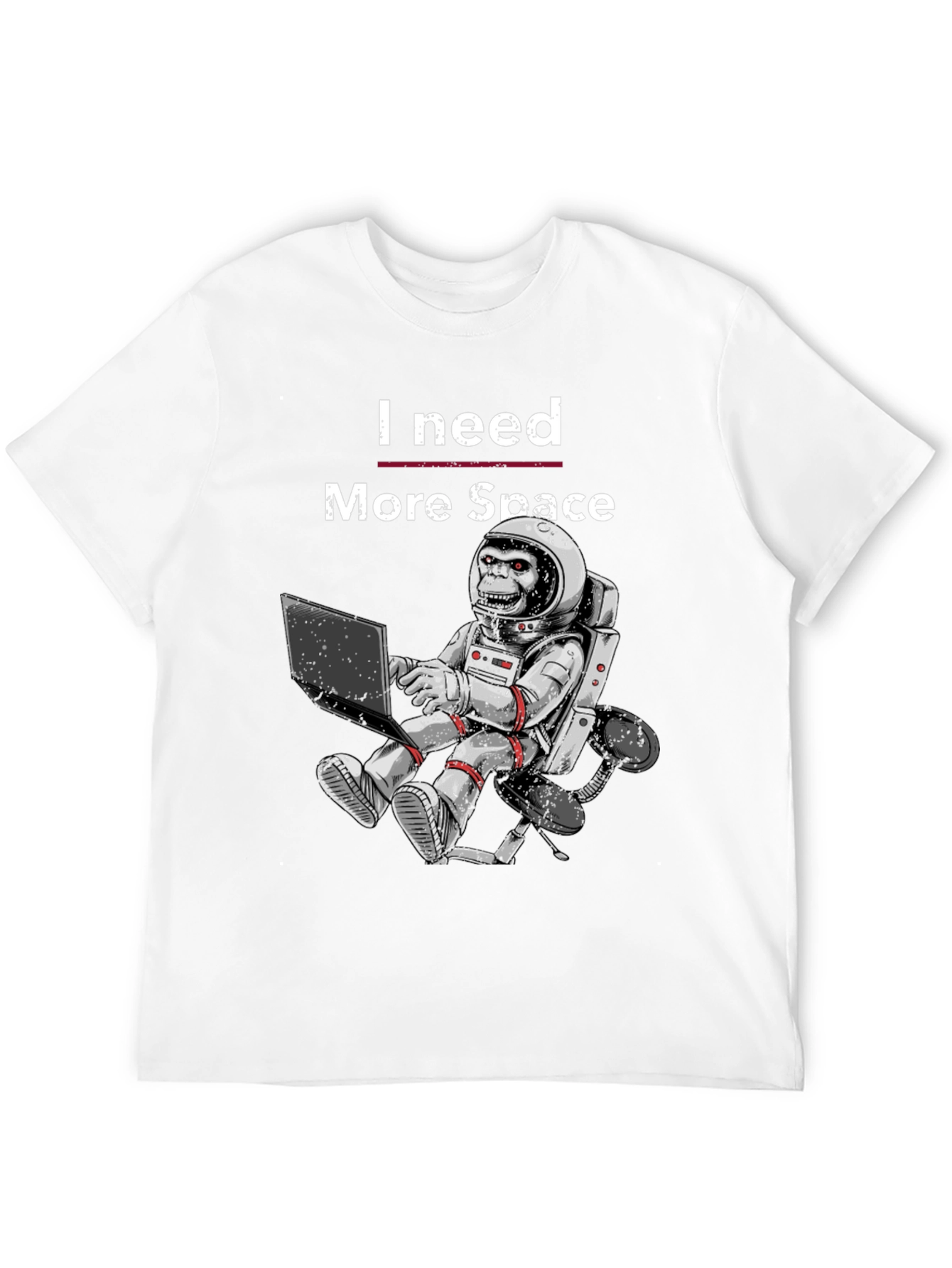 I Need More Space Monkey Astronaut Graphic T-Shirt