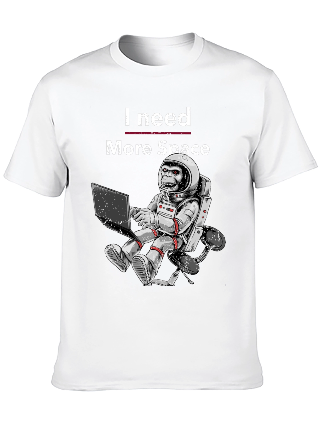 I Need More Space Monkey Astronaut Graphic T-Shirt