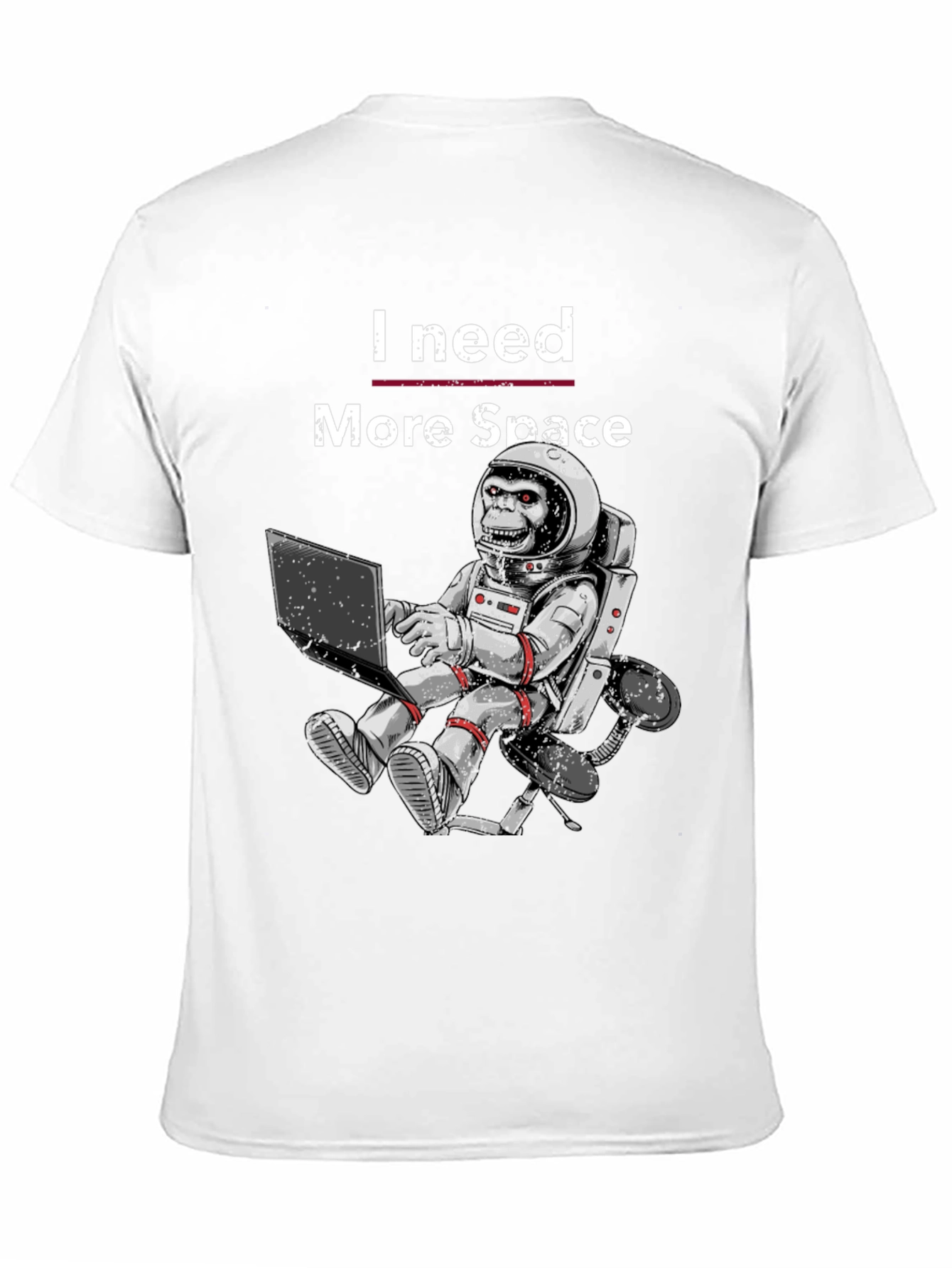 I Need More Space Monkey Astronaut Graphic T-Shirt