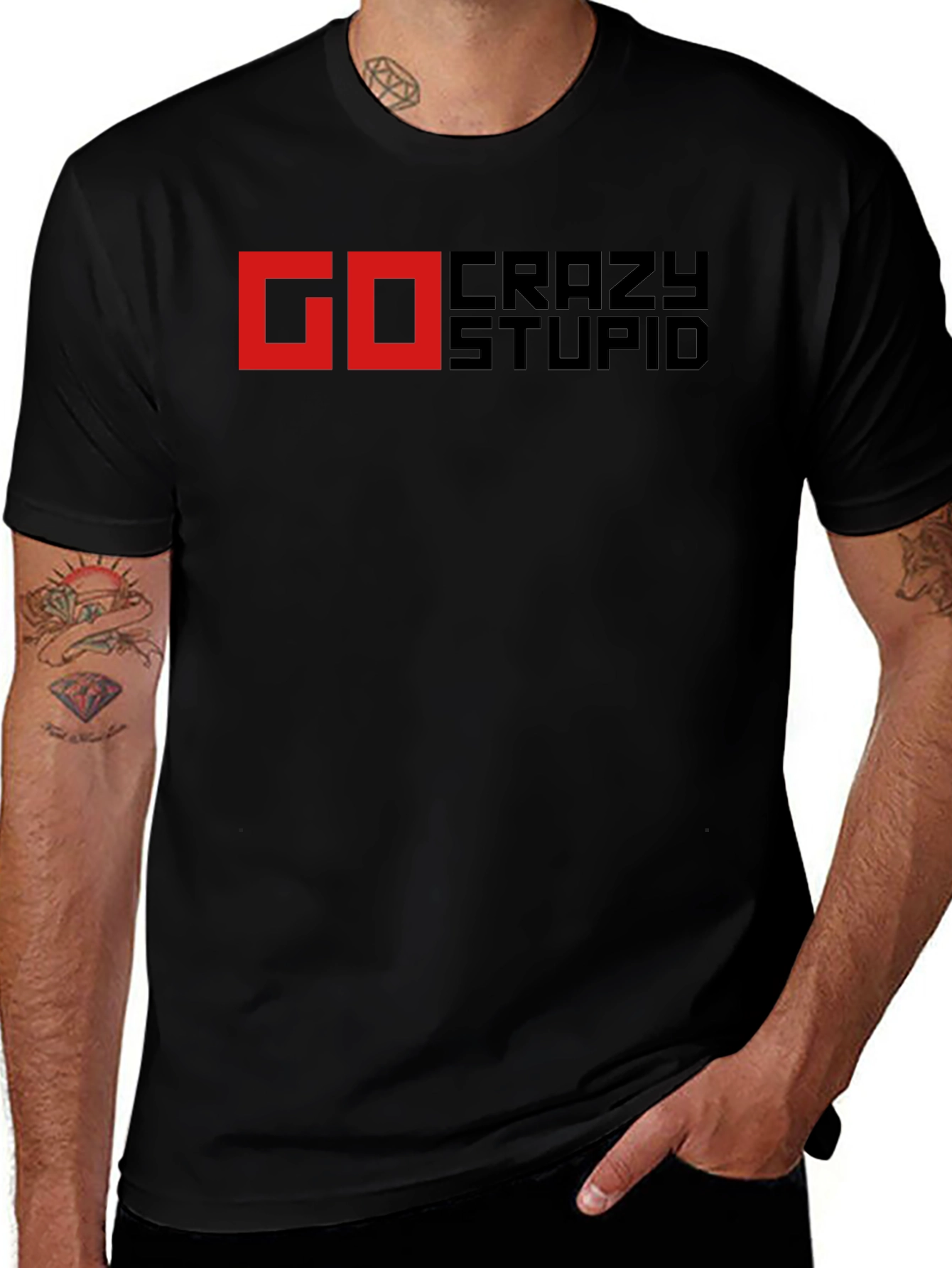 Go Crazy Stupid Black T-Shirt