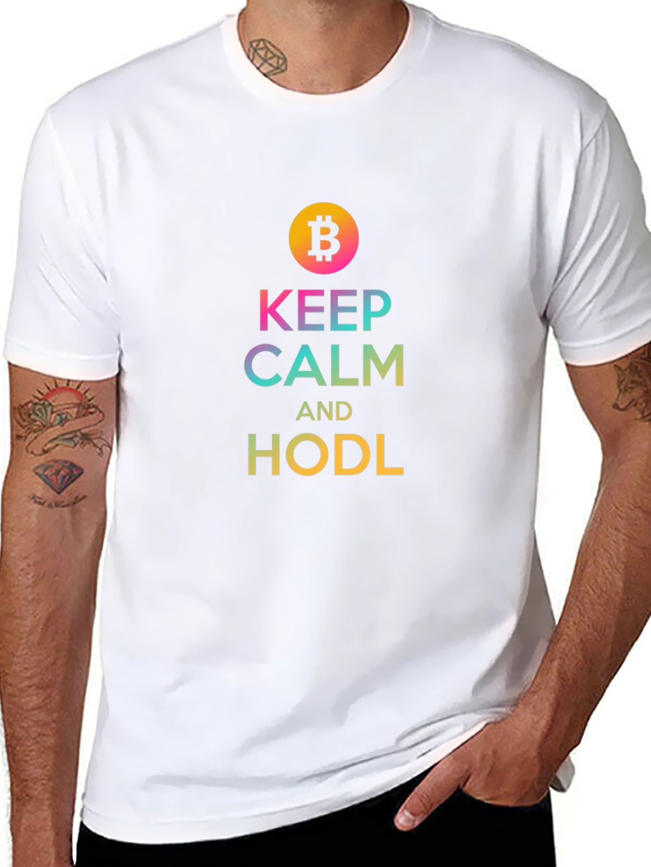 Keep Calm and HODL Bitcoin Crypto Tee