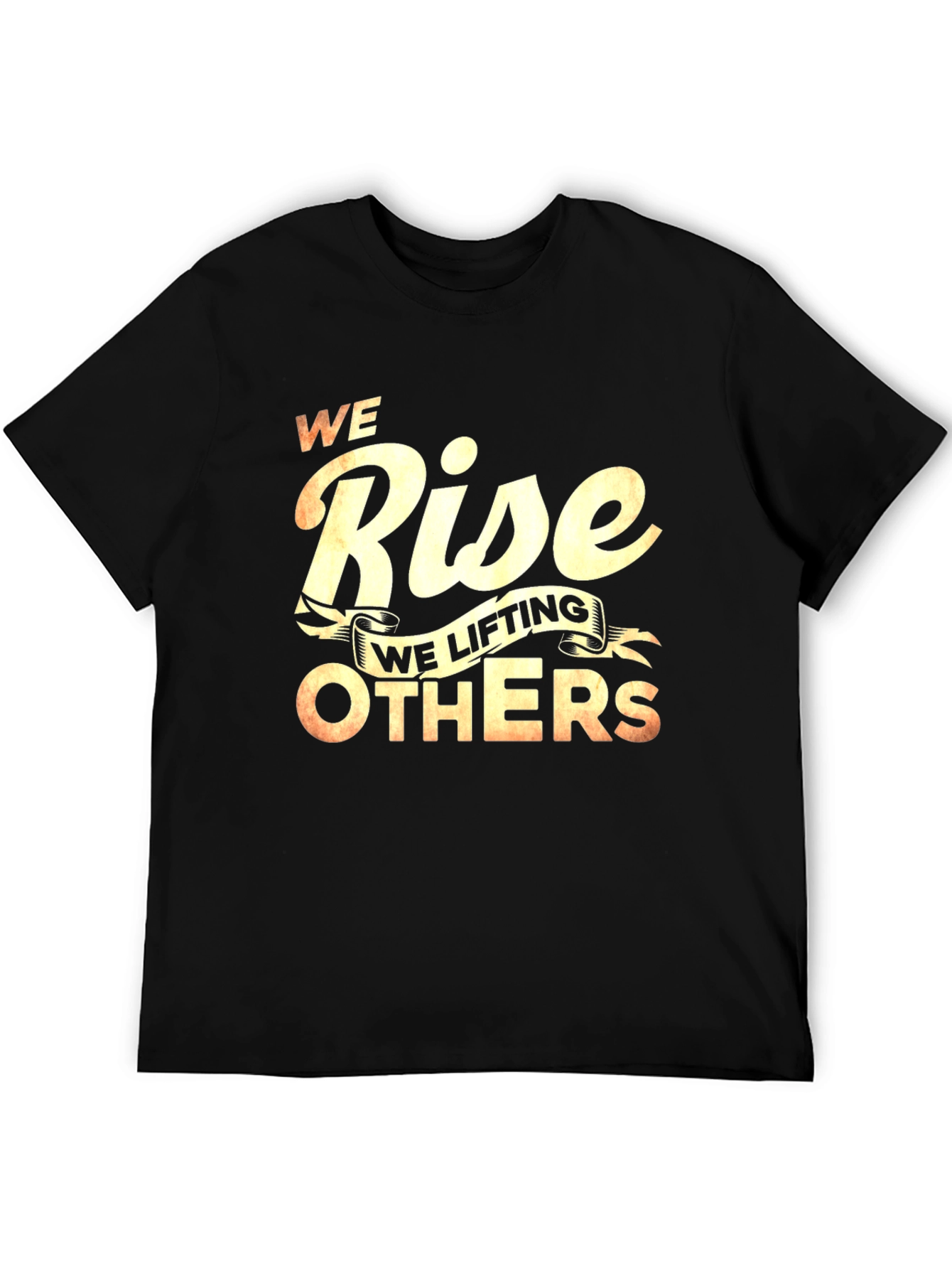 We Rise Lifting Others Graphic Black T-Shirt