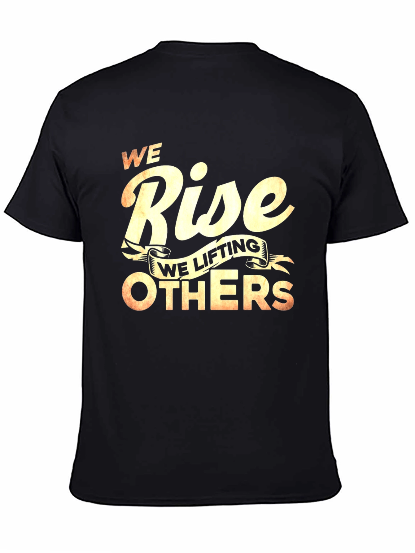 We Rise Lifting Others Graphic Black T-Shirt