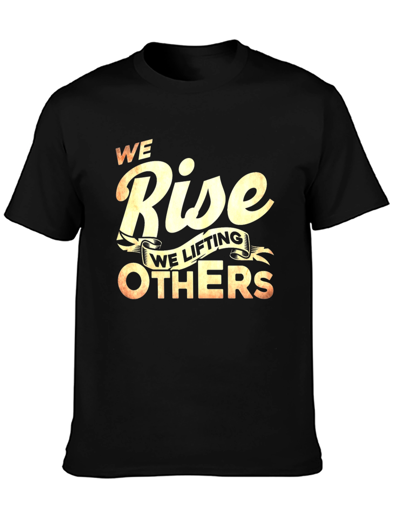 We Rise Lifting Others Graphic Black T-Shirt