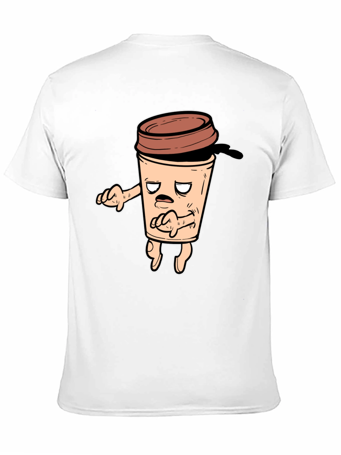 Funny Coffee Cup Graphic T-Shirt - Black