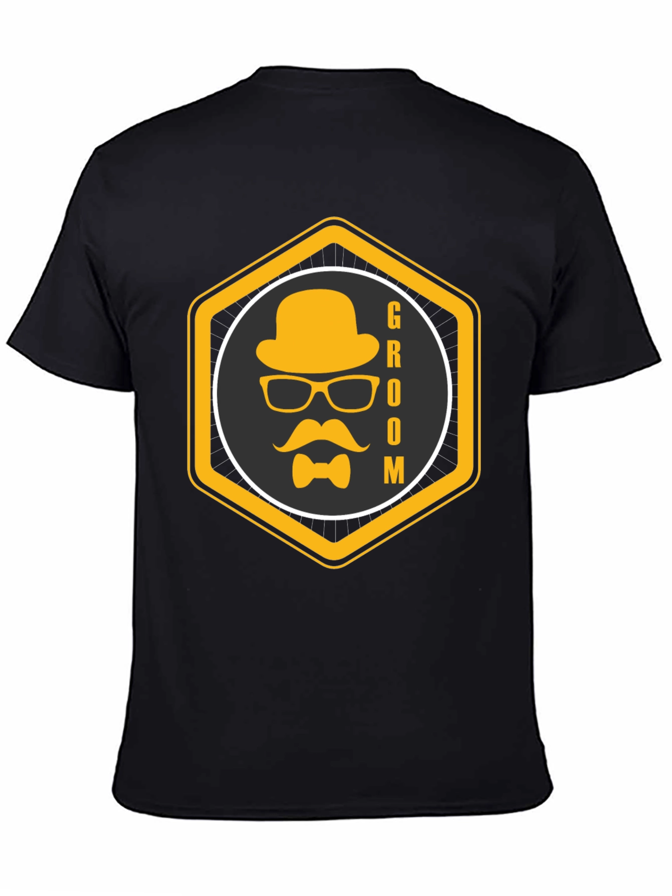 Groom Graphic Black T-Shirt - Stylish Wedding Apparel