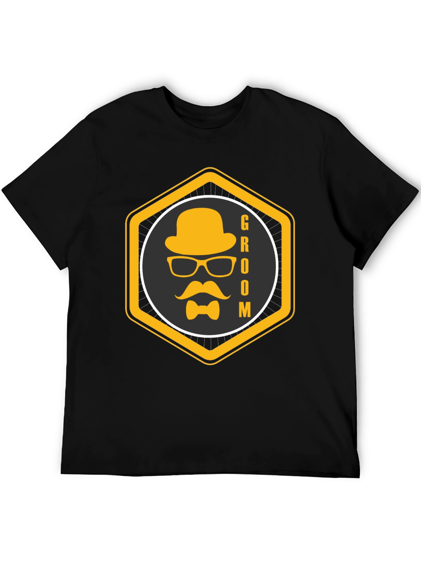 Groom Graphic Black T-Shirt - Stylish Wedding Apparel