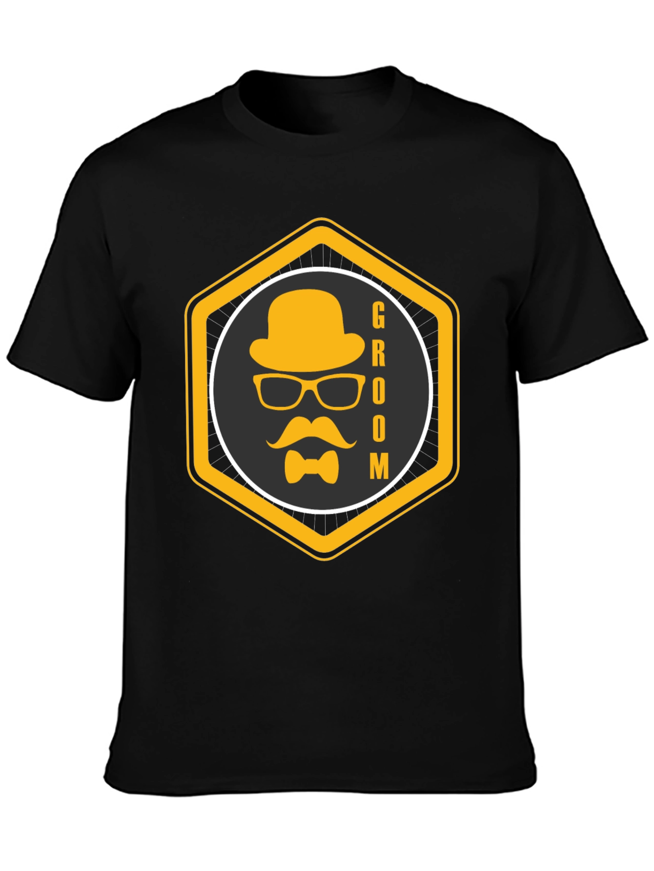 Groom Graphic Black T-Shirt - Stylish Wedding Apparel