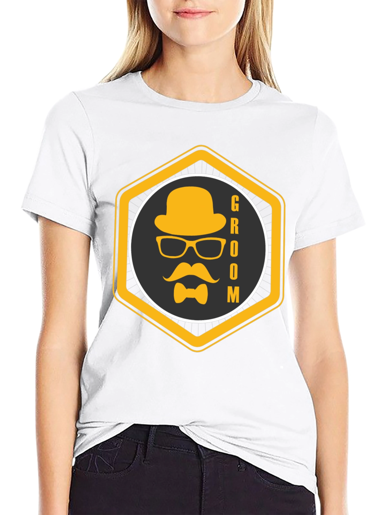 Groom Graphic Black T-Shirt - Stylish Wedding Apparel