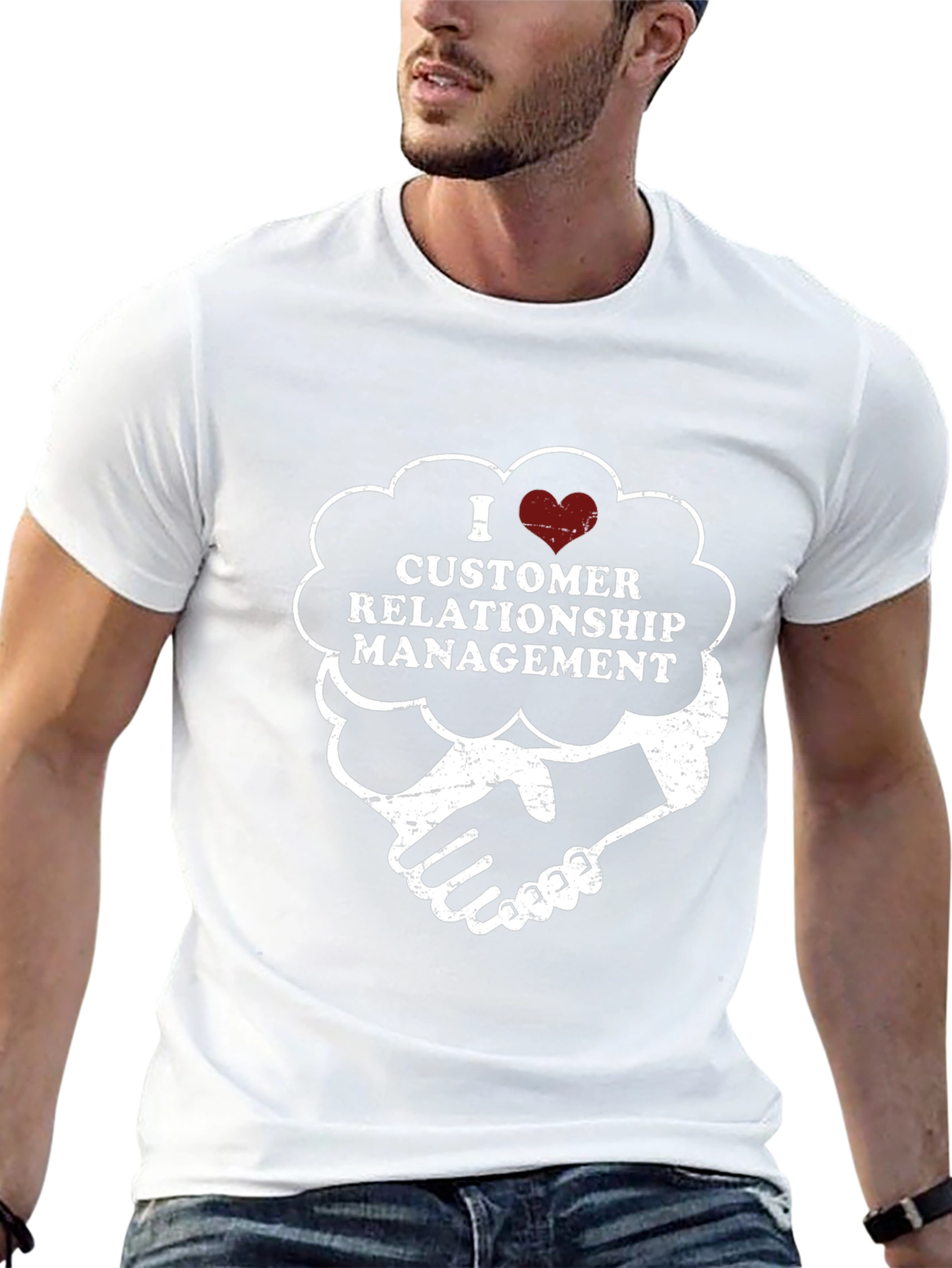 I Love Customer Relationship Management Graphic Tee