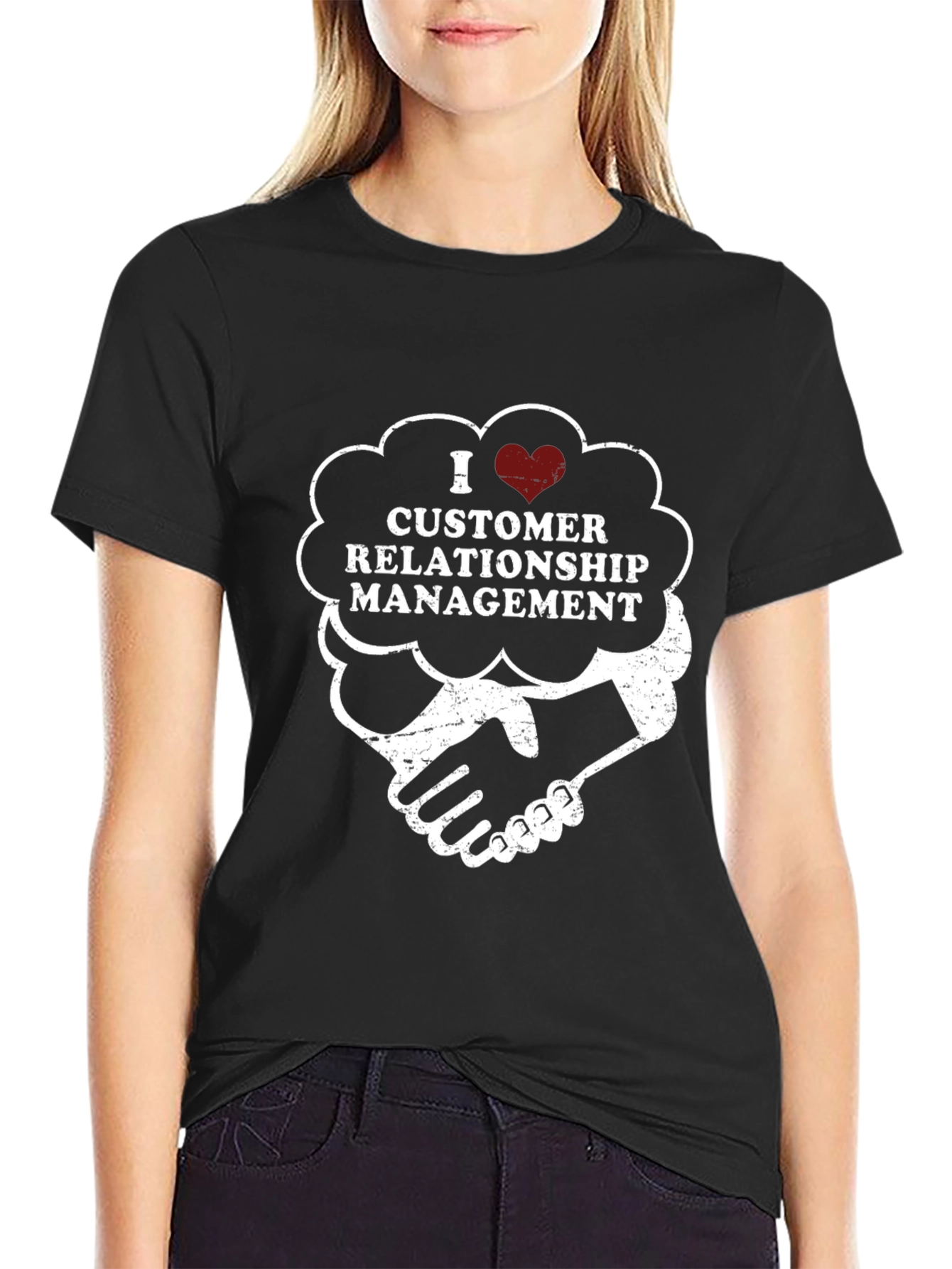 I Love Customer Relationship Management Graphic Tee