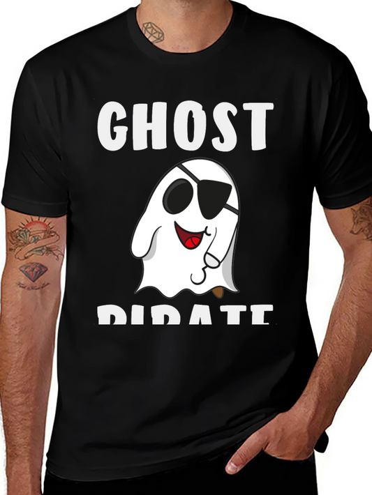 Ghost Pirate Graphic T-Shirt - Halloween Costume Tee