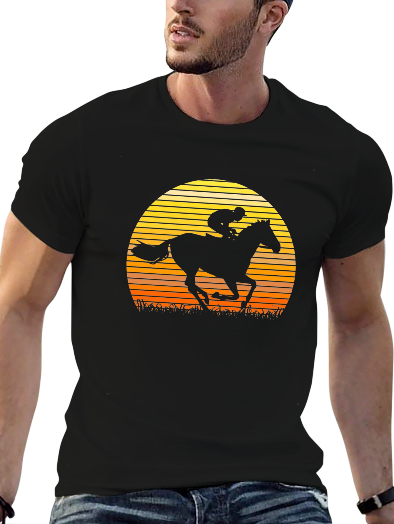 Equestrian Sunset Graphic Tee