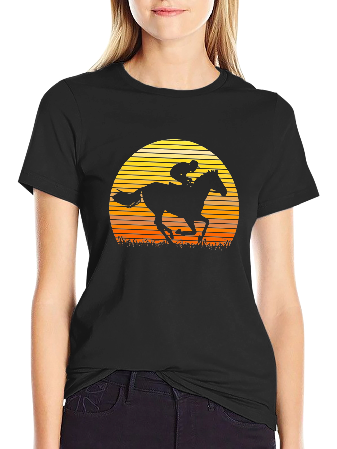 Equestrian Sunset Graphic Tee