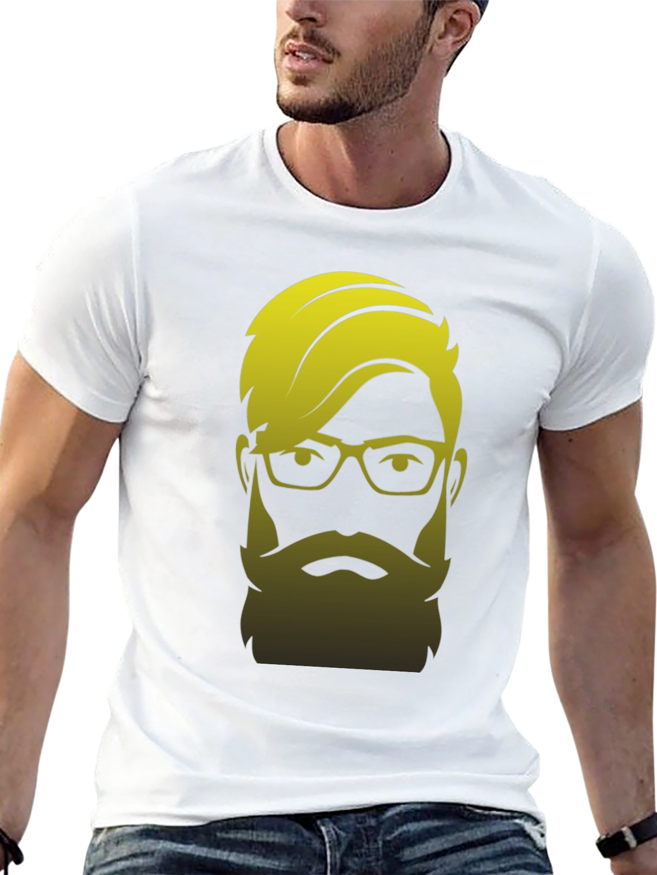 Bearded Hipster Graphic Tee - Cool & Stylish