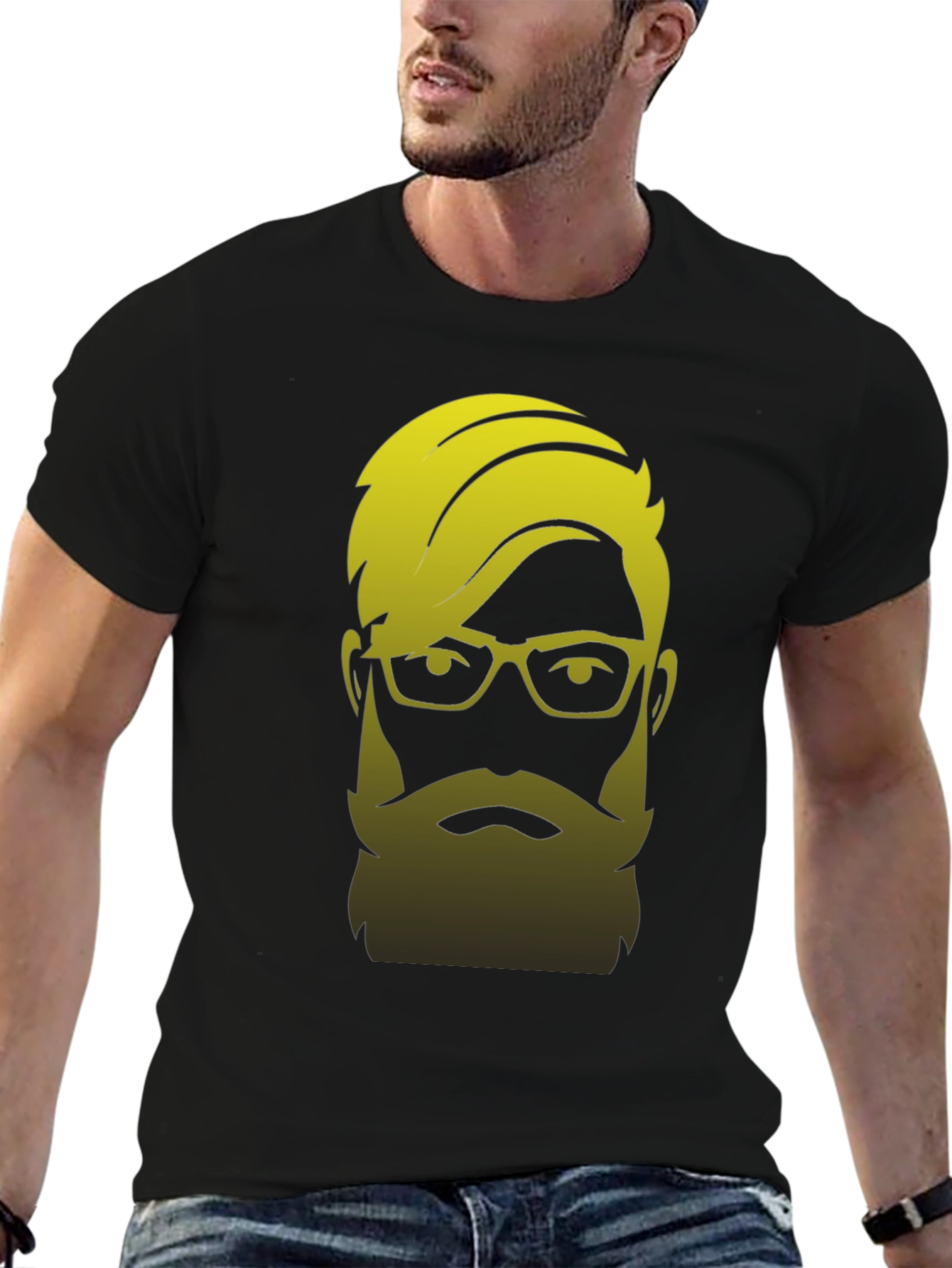 Bearded Hipster Graphic Tee - Cool & Stylish