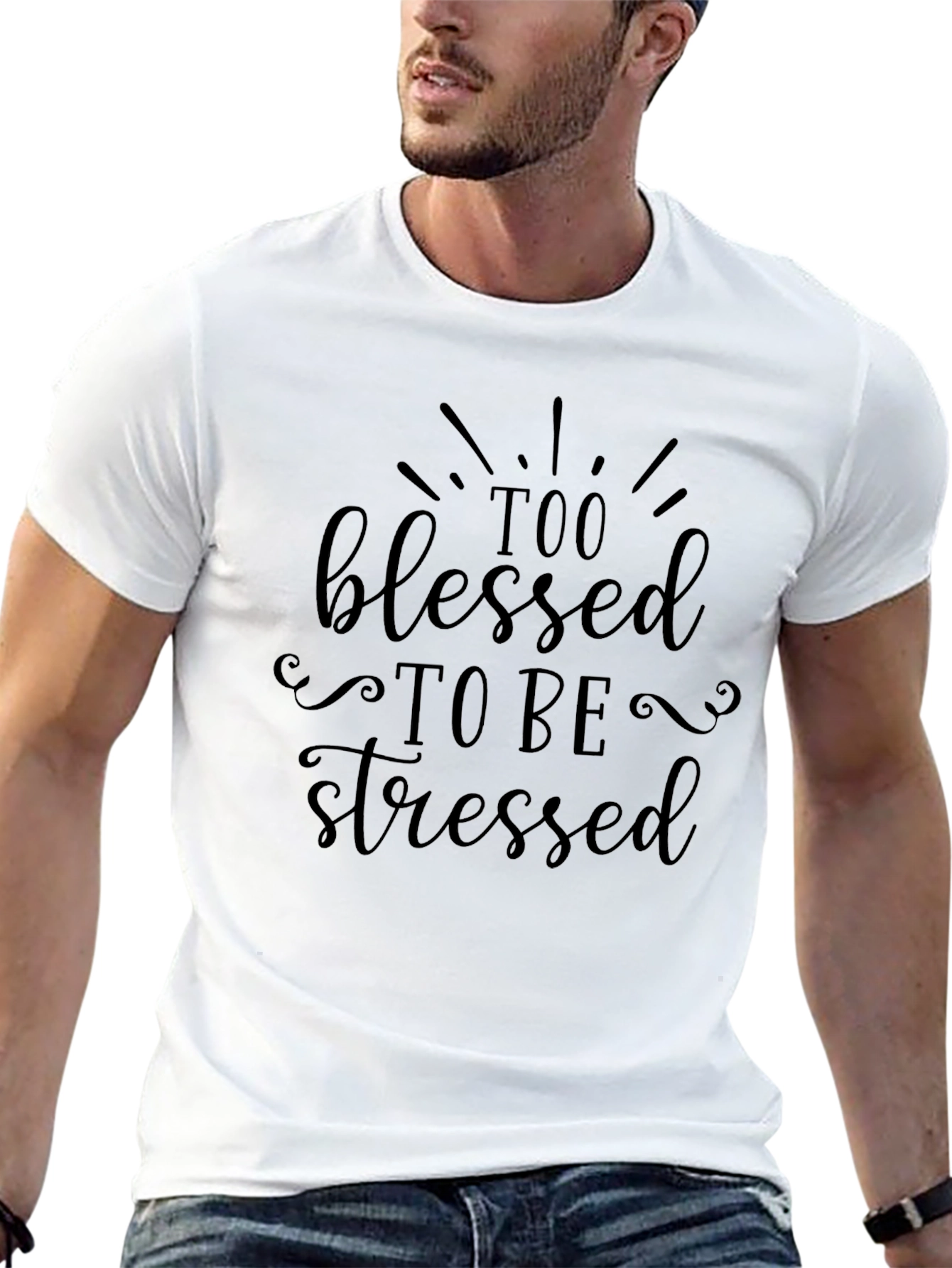 Too Blessed To Be Stressed Graphic T-Shirt