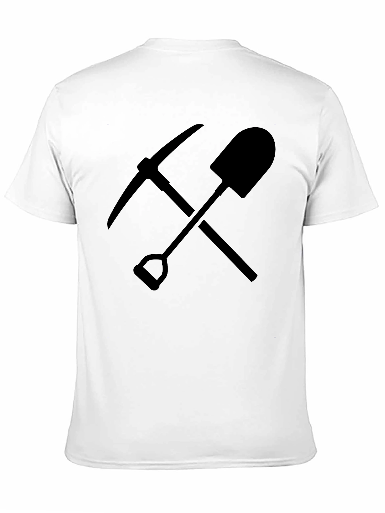 Black Pickaxe and Shovel Graphic Tee