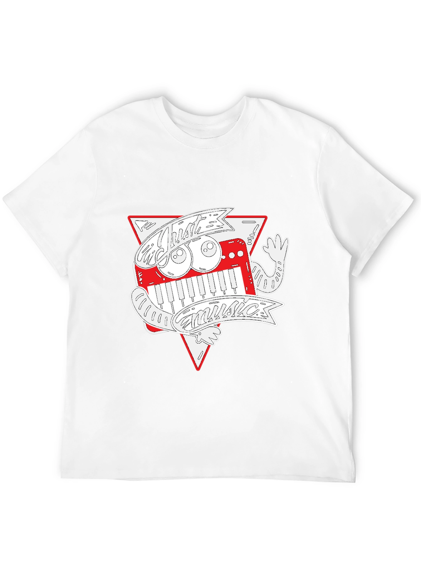 Just Music Graphic Print Black T-Shirt