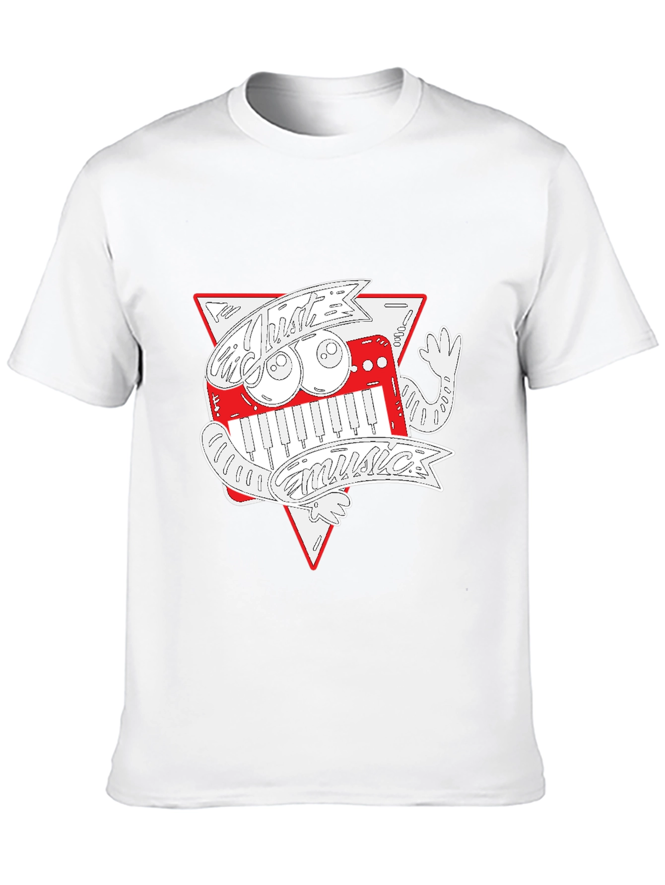 Just Music Graphic Print Black T-Shirt