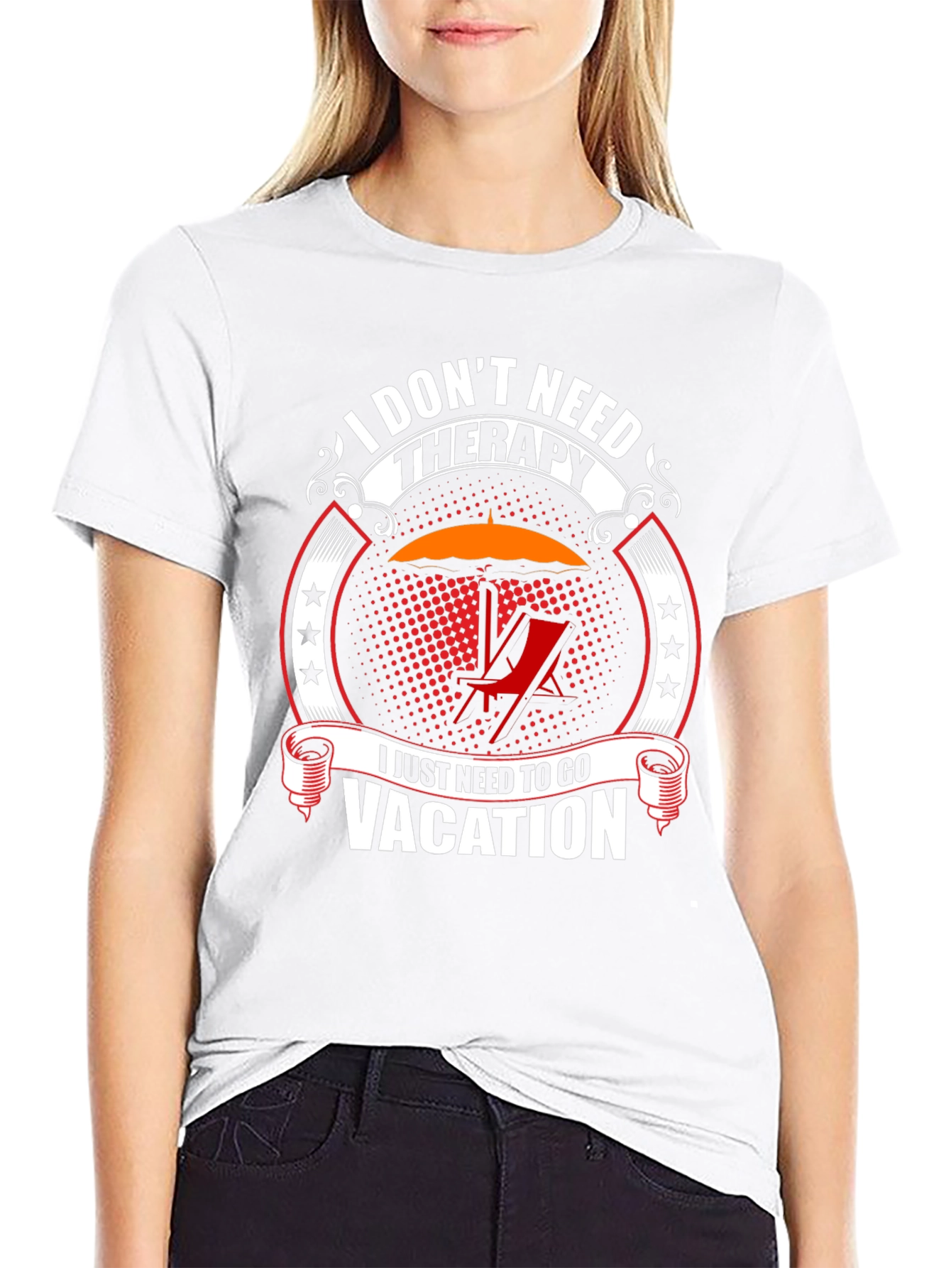 Vacation Therapy T-Shirt - Black Graphic Tee