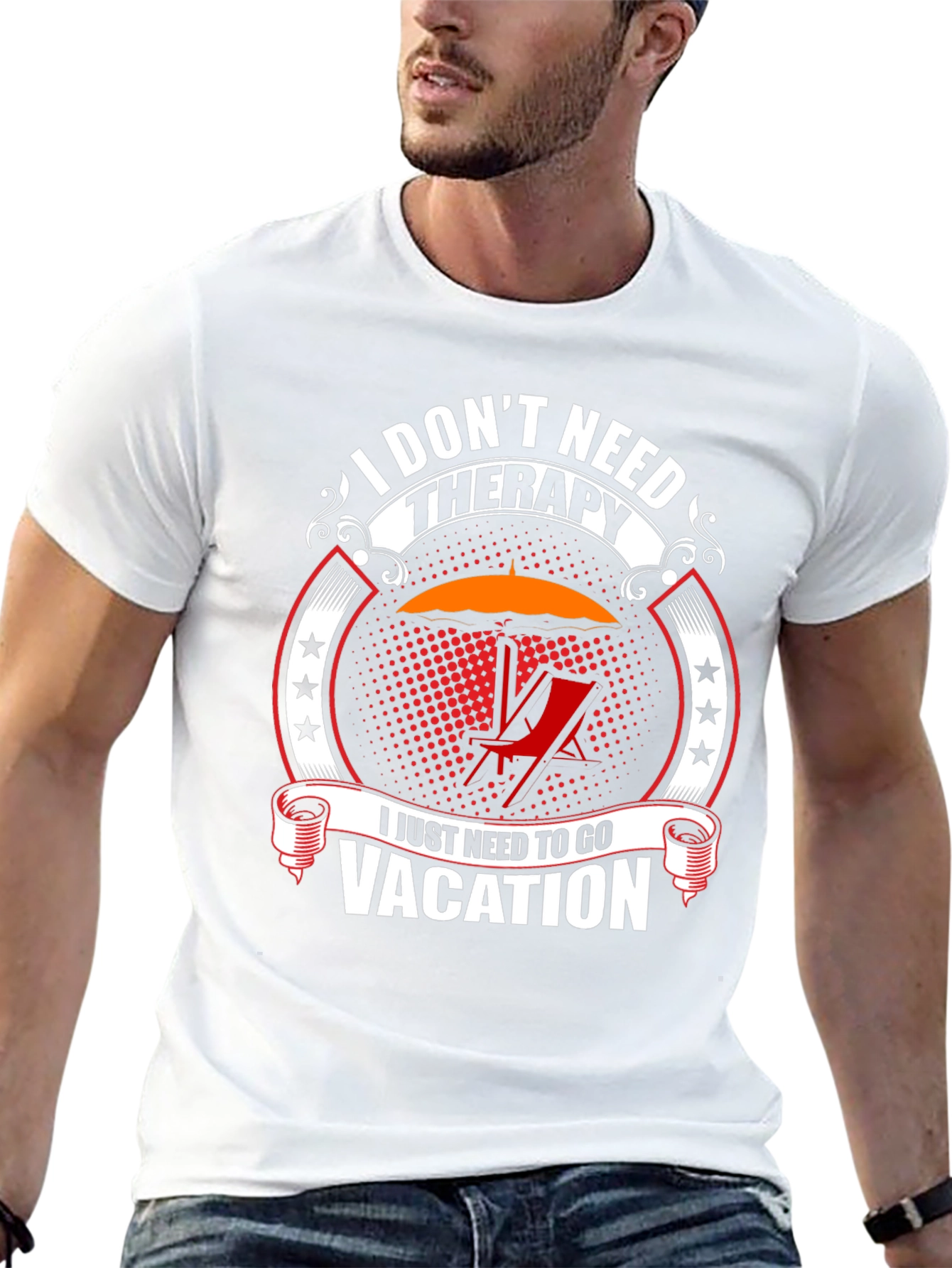 Vacation Therapy T-Shirt - Black Graphic Tee