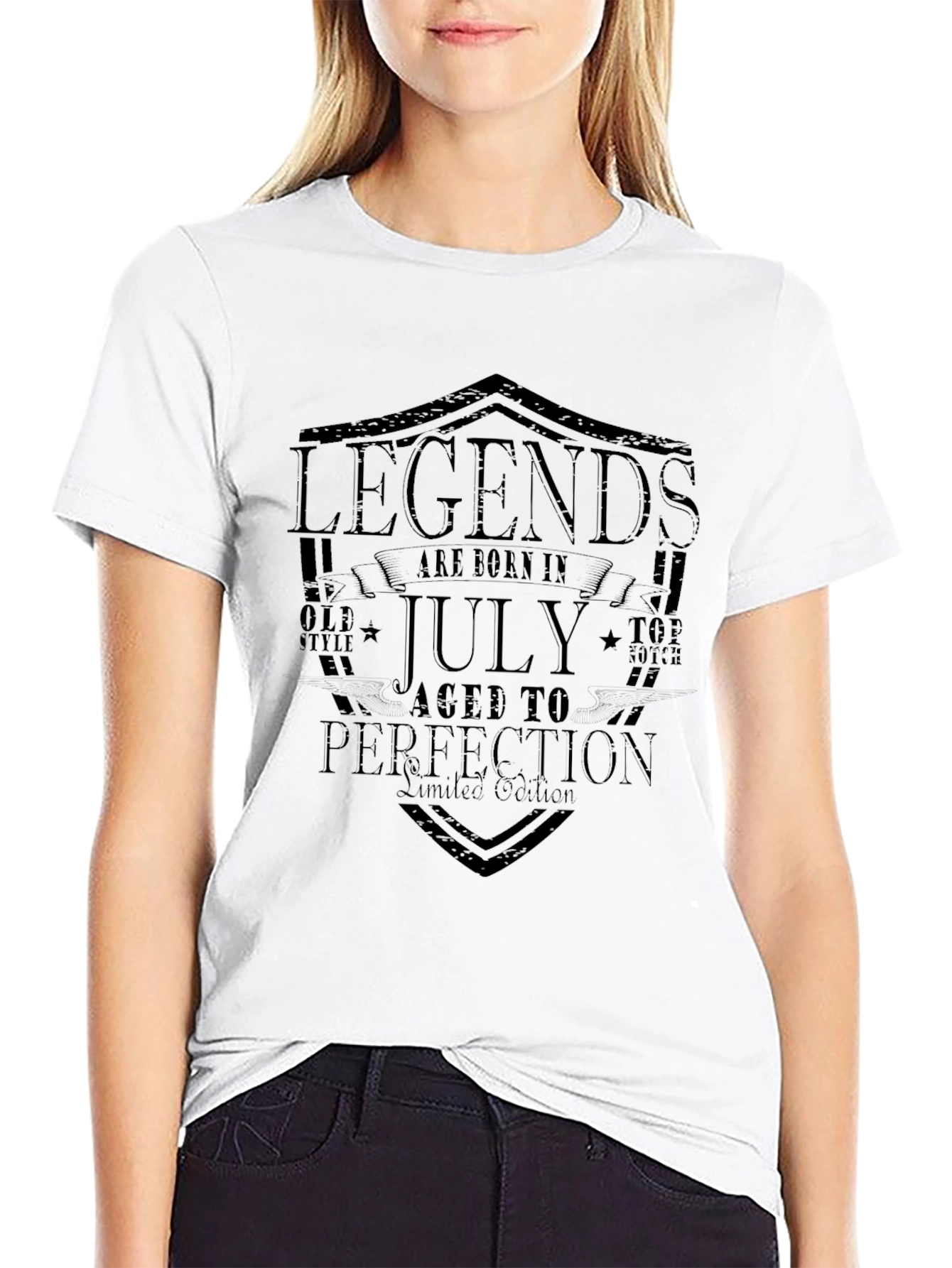 Legends Born in July Black T-Shirt