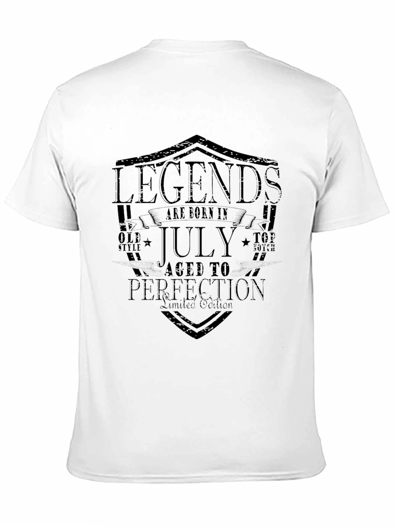 Legends Born in July Black T-Shirt