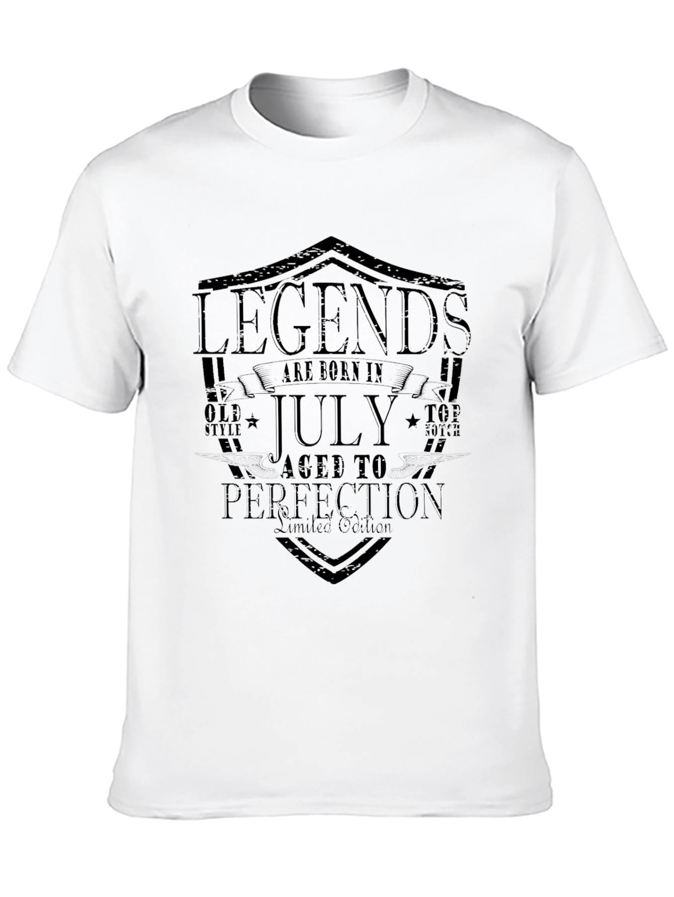 Legends Born in July Black T-Shirt
