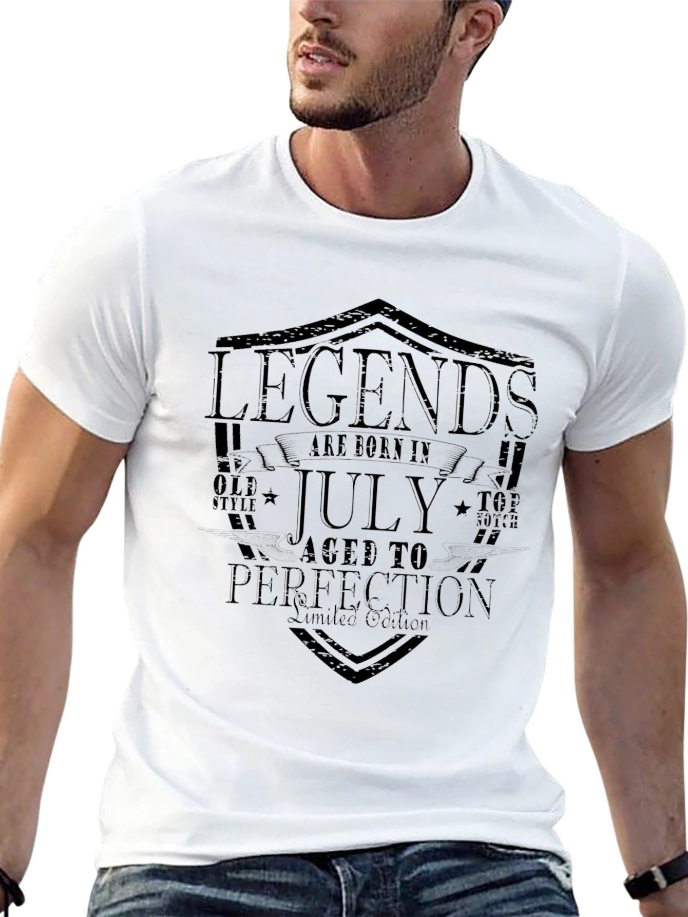 Legends Born in July Black T-Shirt