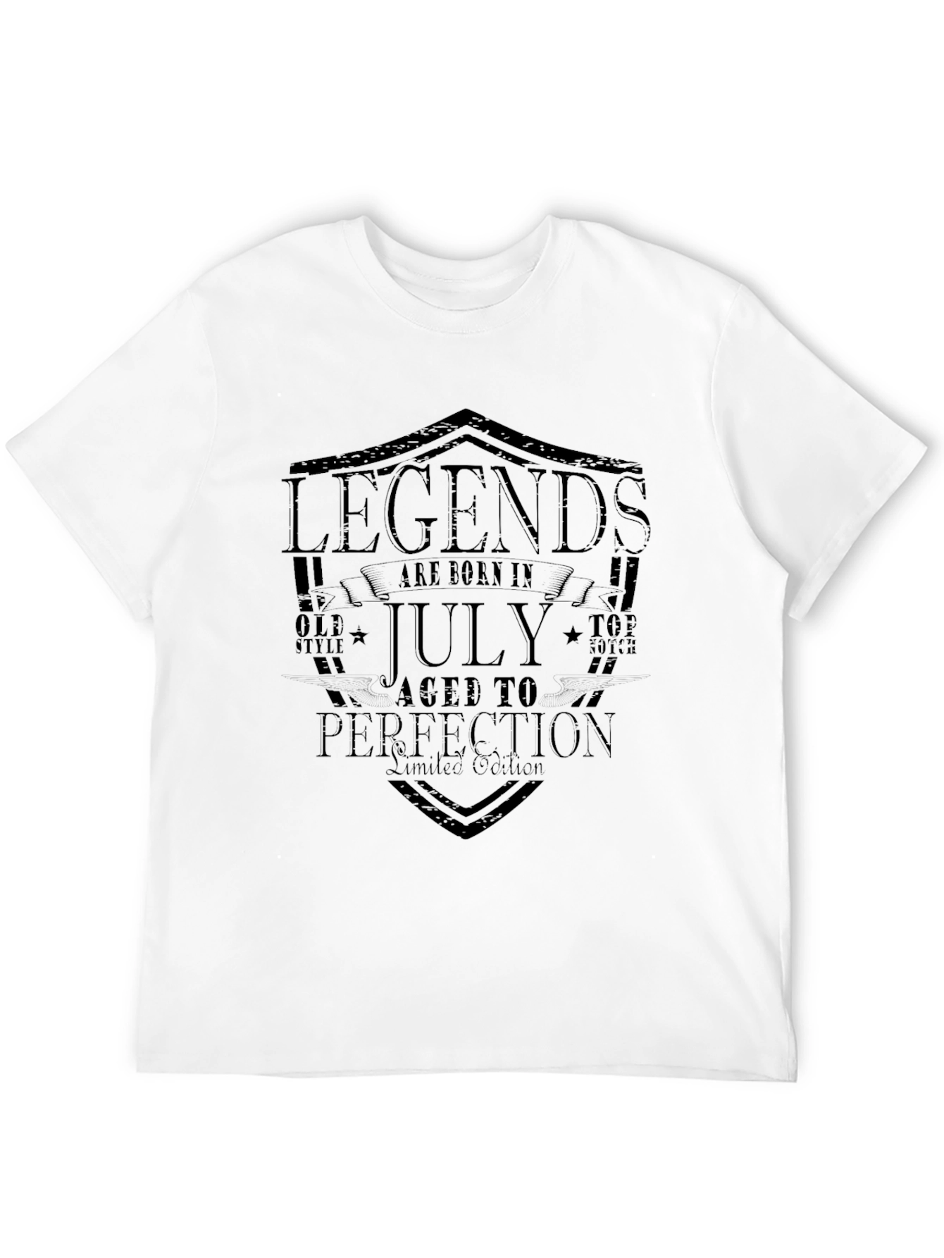 Legends Born in July Black T-Shirt