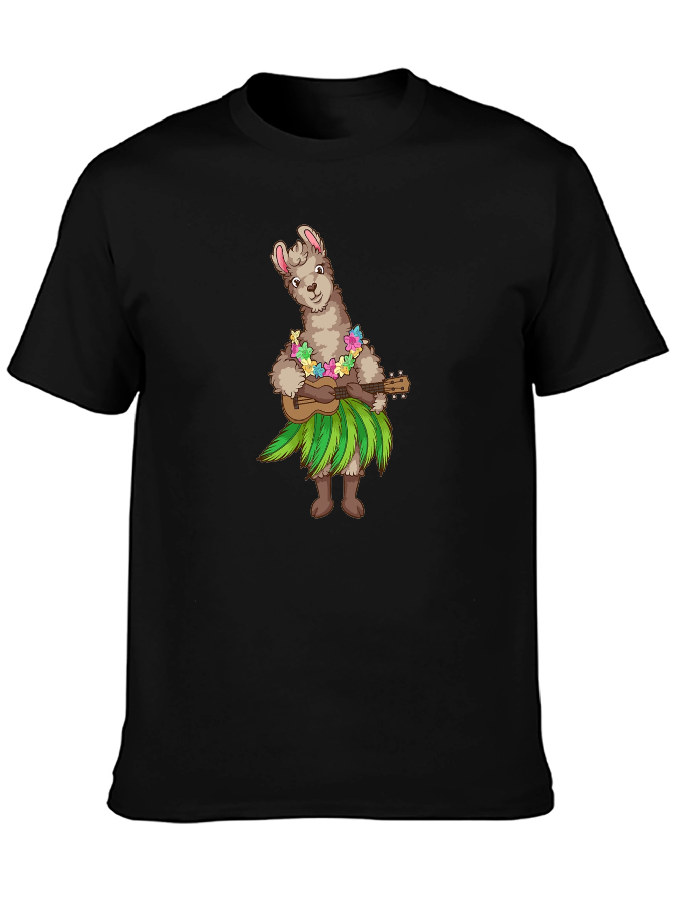 Llama Hula Ukulele T-Shirt