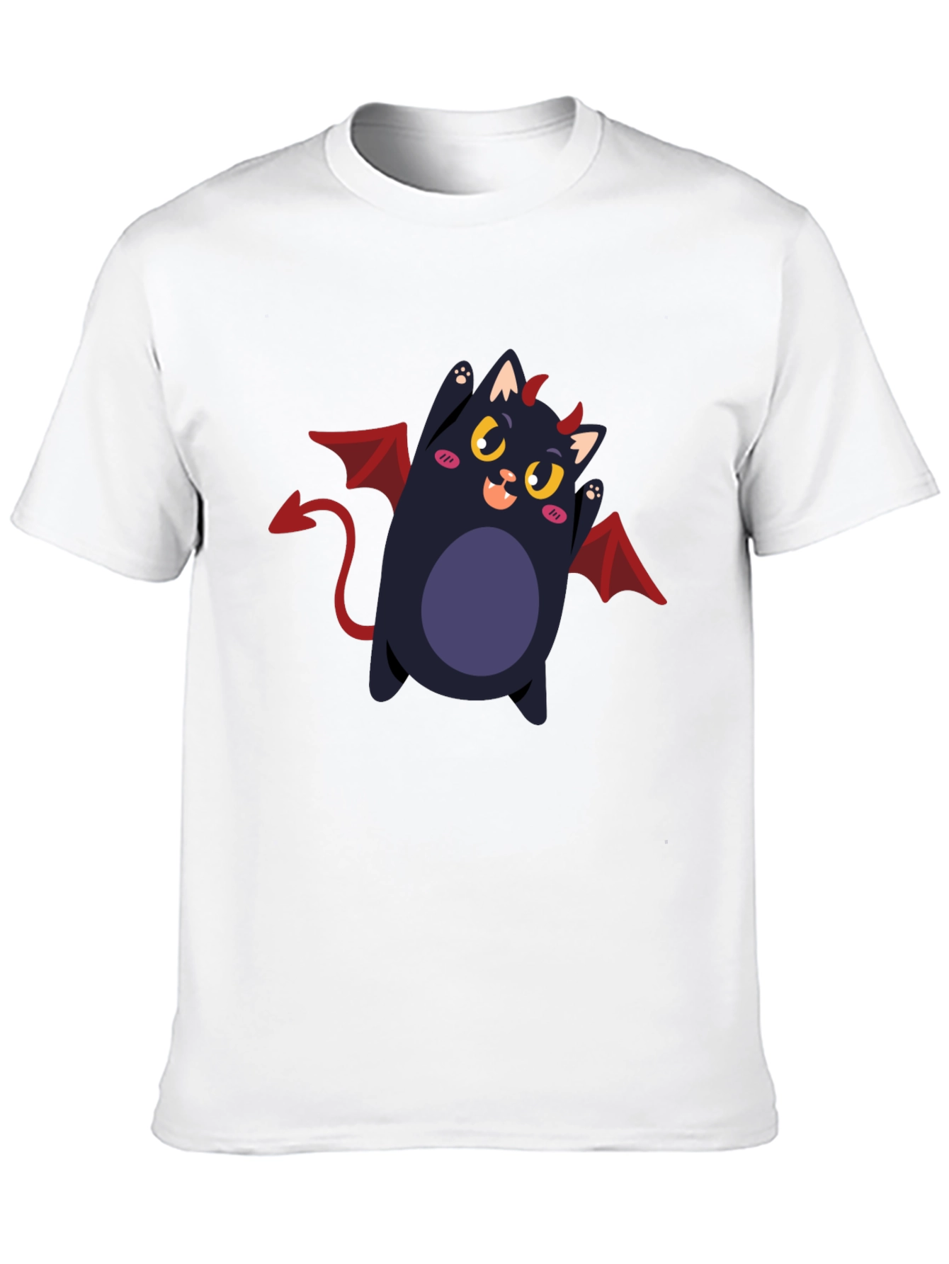 Devil Cat Graphic Tee - Black