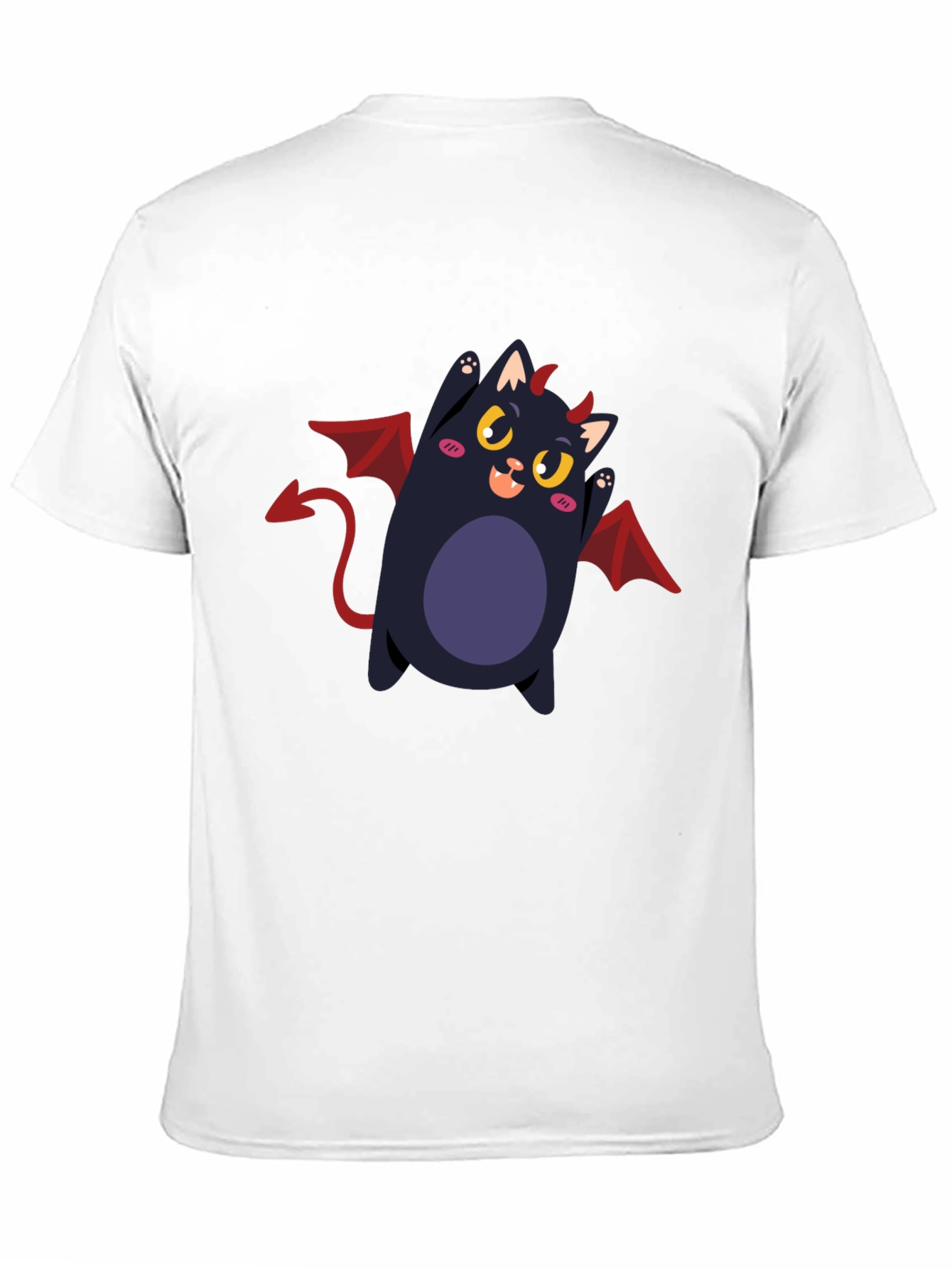 Devil Cat Graphic Tee - Black