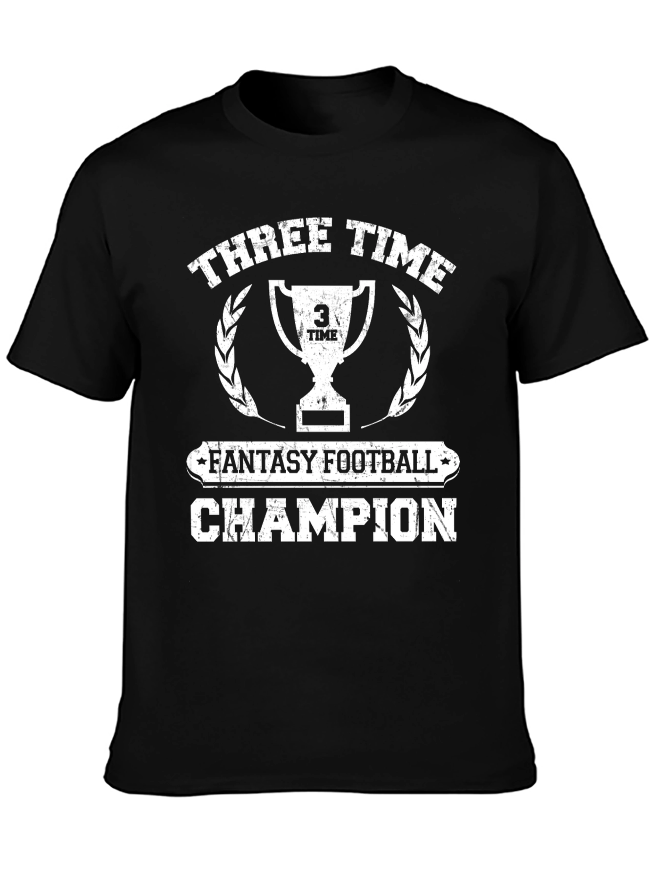 Three Time Fantasy Football Champion T-Shirt