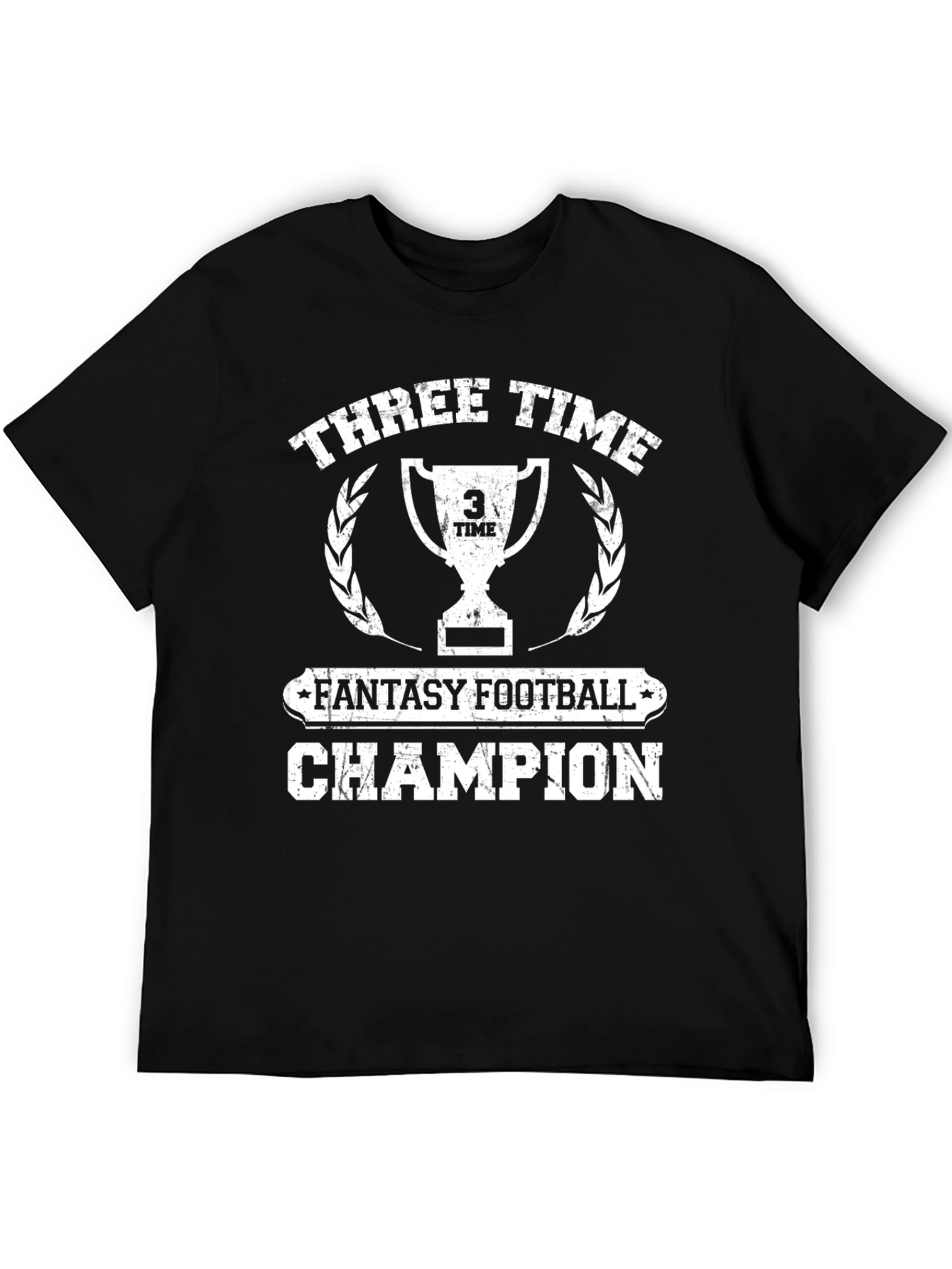 Three Time Fantasy Football Champion T-Shirt