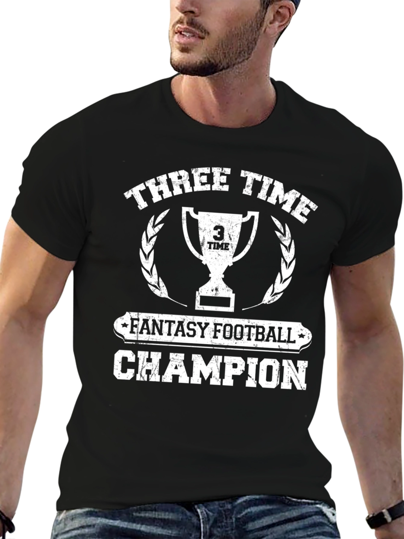 Three Time Fantasy Football Champion T-Shirt