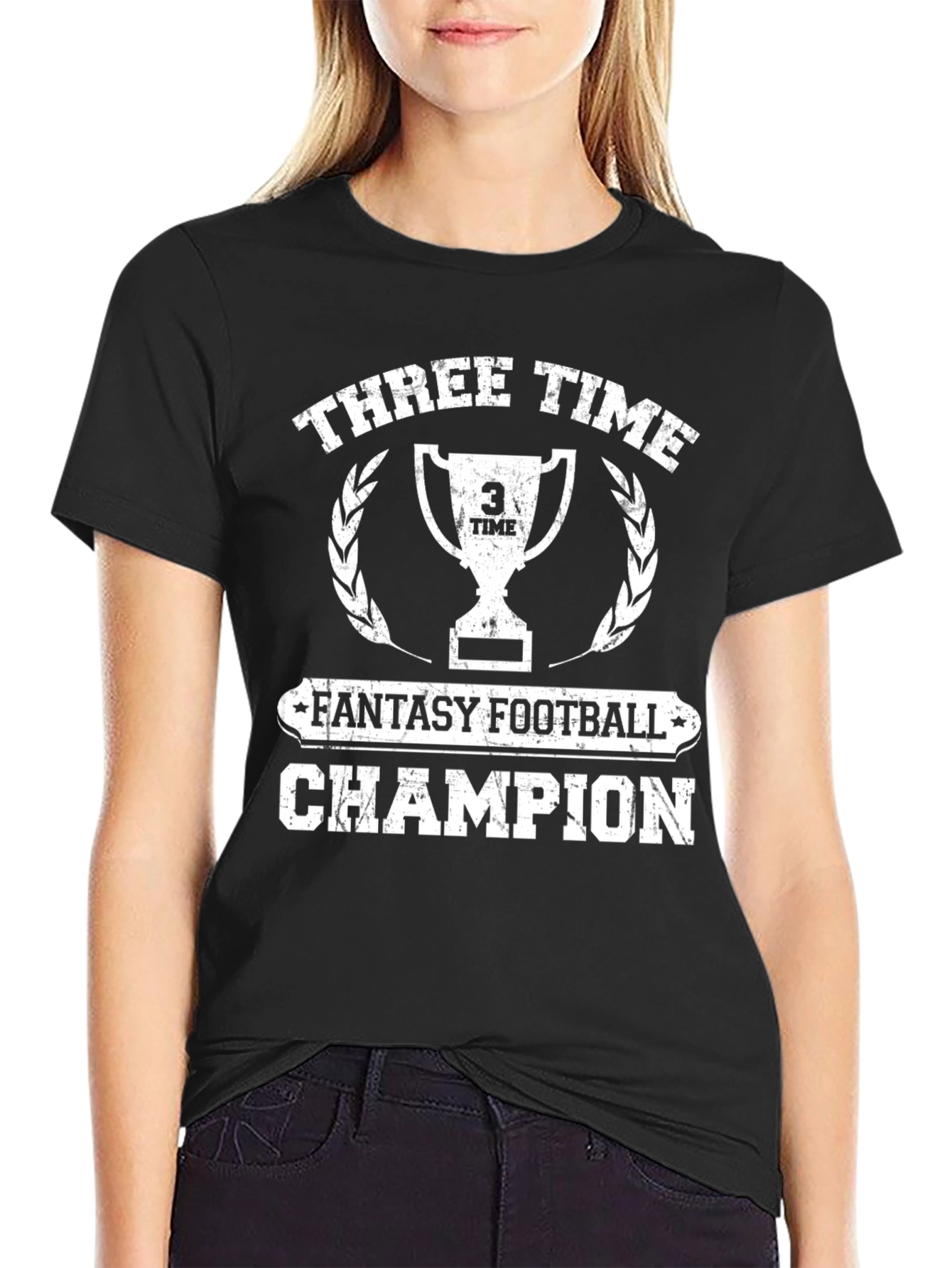 Three Time Fantasy Football Champion T-Shirt