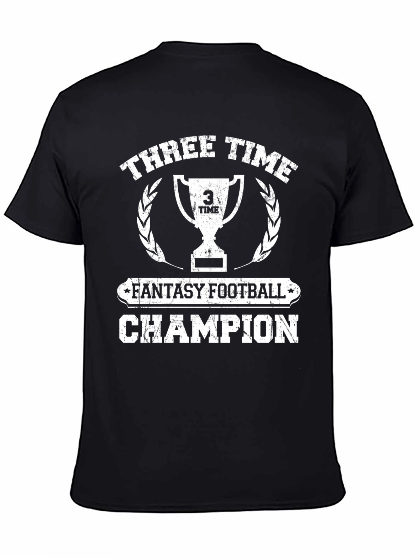 Three Time Fantasy Football Champion T-Shirt