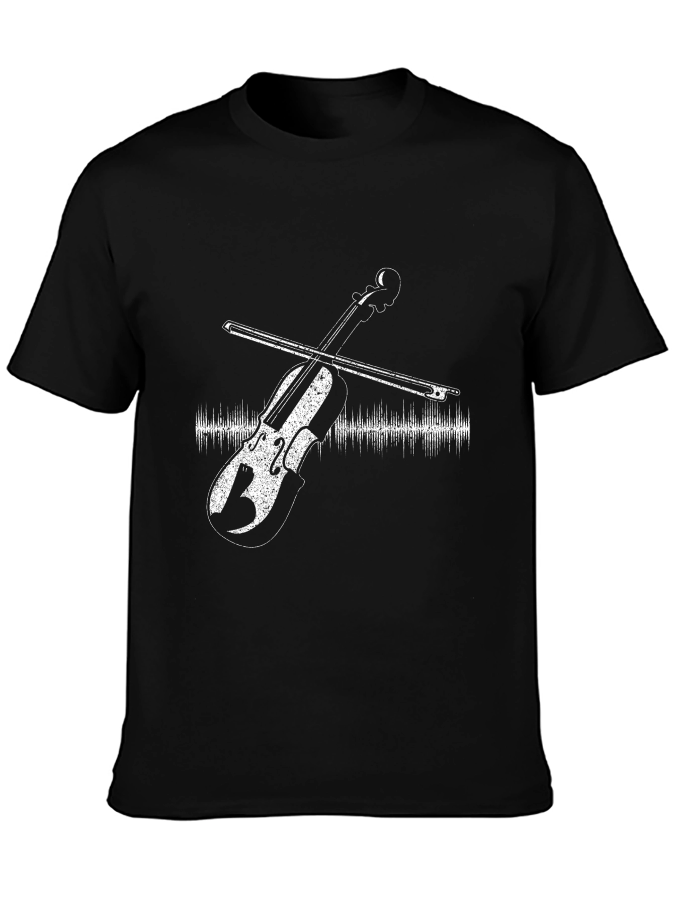 Violin Graphic Black T-Shirt - Music Lover Tee