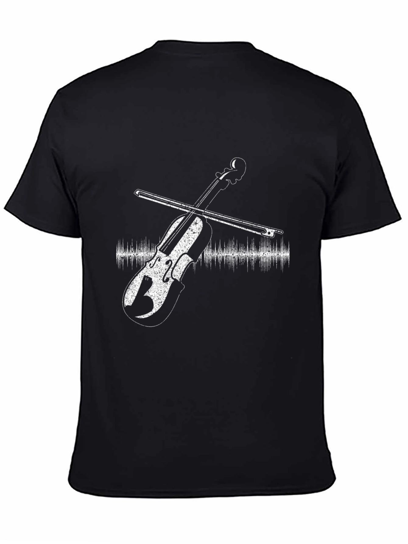 Violin Graphic Black T-Shirt - Music Lover Tee