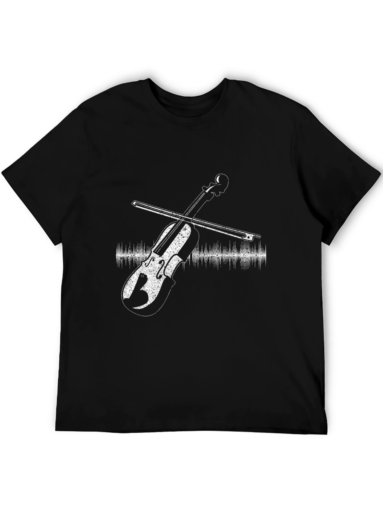 Violin Graphic Black T-Shirt - Music Lover Tee