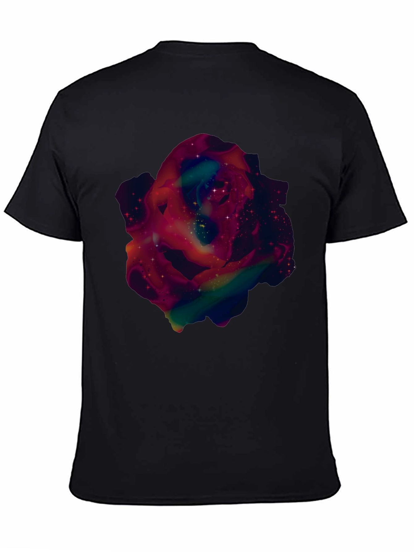 Galaxy Rose Graphic Tee - Mens Black T-Shirt