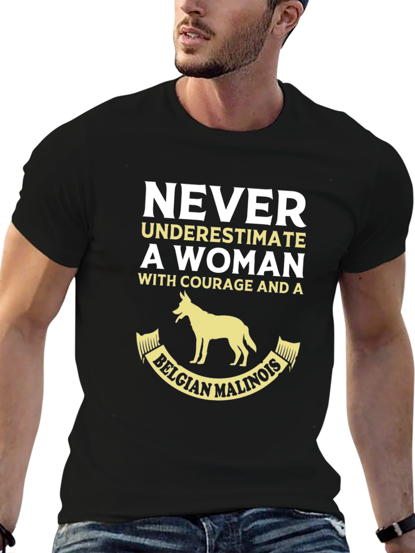 Womans Courage Belgian Malinois Graphic T-Shirt